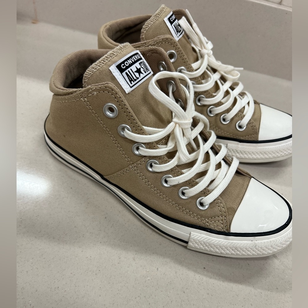 Khaki converse shoes